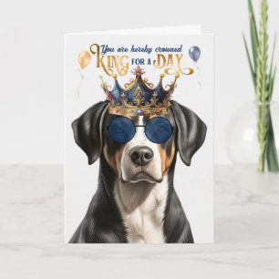 Swiss Mountain Dog King für Day Funny Birthday Karte