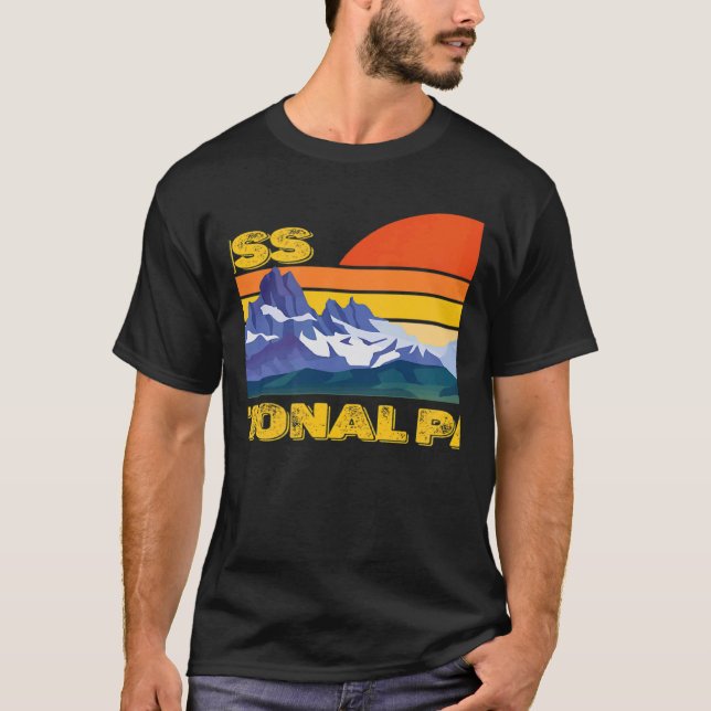 Swiss National Park Alps Souvenir Engadin Retro Ca T-Shirt (Vorderseite)
