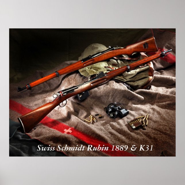 Swiss Schmidt Rubin 1889 & K31 Poster (Vorne)