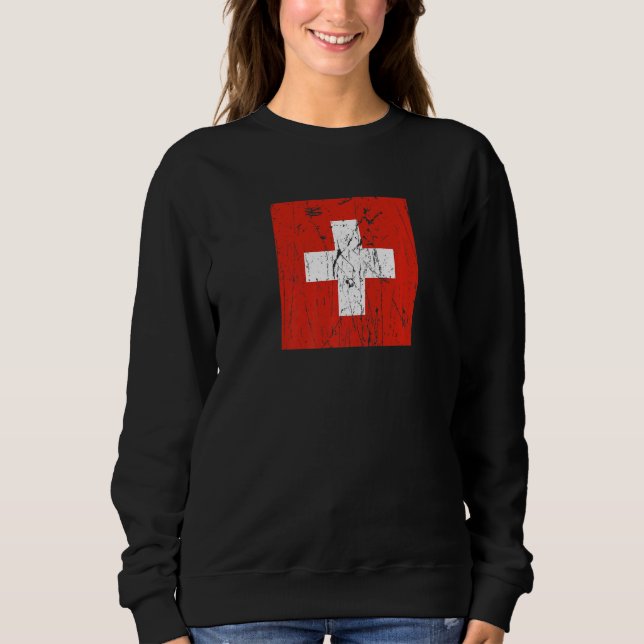 Swiss Switzerland Flag Pride Swiss Flag Sweatshirt (Vorderseite)