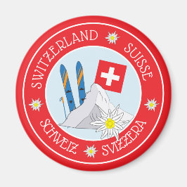 Swiss Travel Souvenir Red Kühlschrank Magnet
