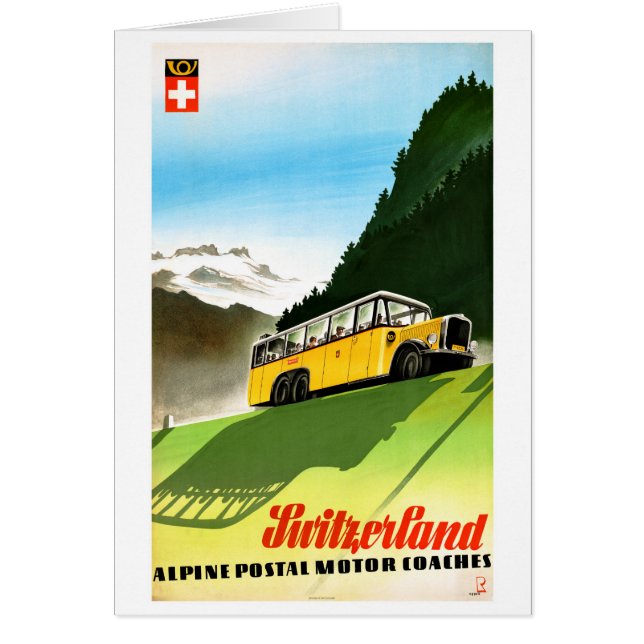 Swiss Vintage Travel Poster - Wiederherstellung (Vorne)