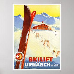 Swiss Vintage Travel Poster - Wiederherstellung
