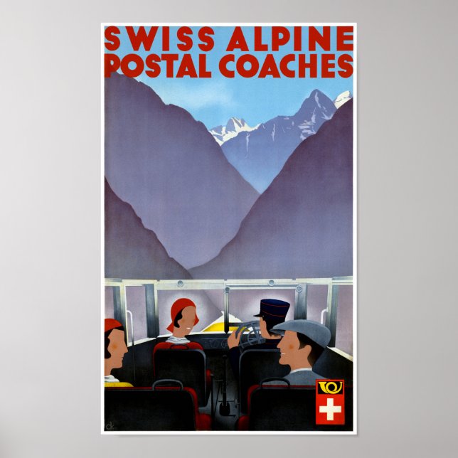 Swiss Vintage Travel Poster - Wiederherstellung (Vorne)