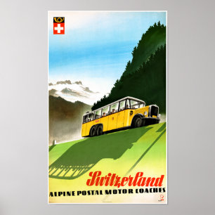 Swiss Vintage Travel Poster - Wiederherstellung