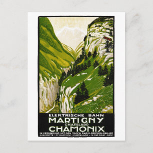 Swiss Vintage Travel Poster - Wiederherstellung Postkarte