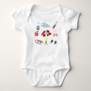 Swiss Winter Travel Combo   Baby Bodysuit Strampler