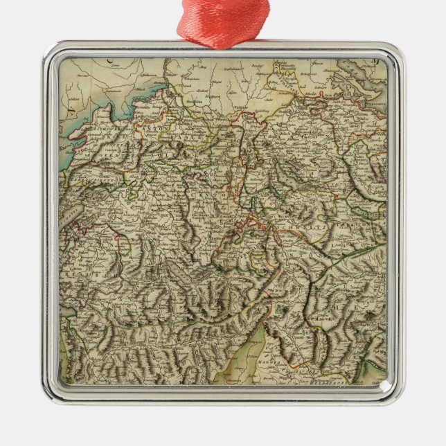 Swisserland - die Schweiz-Atlas-Karte Ornament Aus Metall (Vorne)