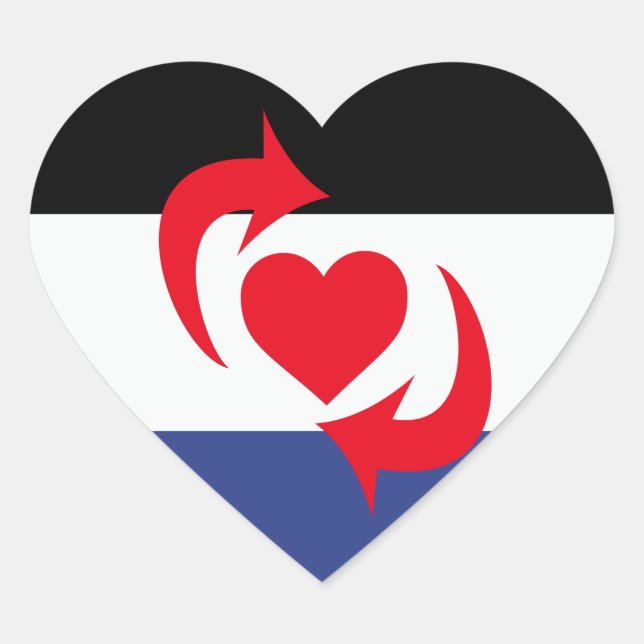 SWITCH PRIDE Herz-Aufkleber (Vorderseite)