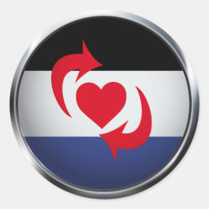 SWITCH PRIDE MEDALLION RUNDER AUFKLEBER