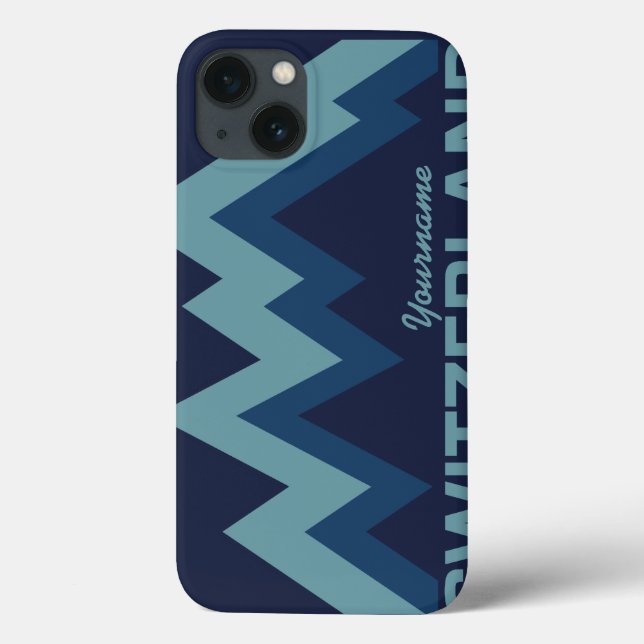 SWITZERLAND benutzerdefinierte Monogramm-Hüllen Case-Mate iPhone Hülle (Rückseite)