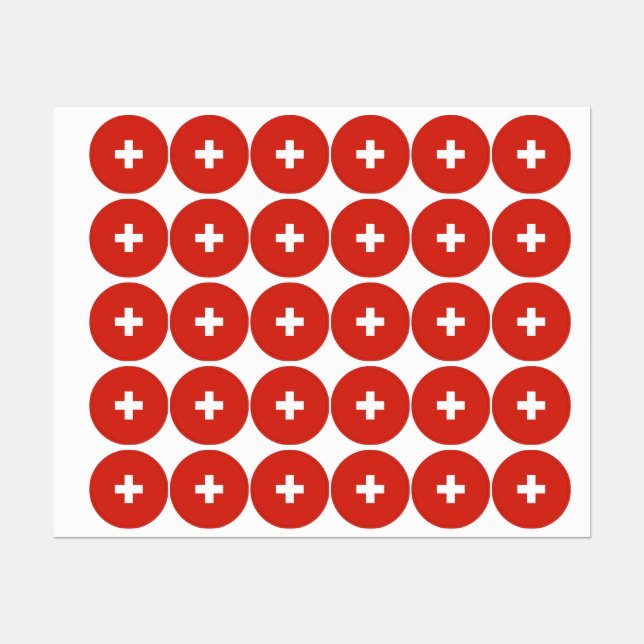 Switzerland flag etiketten (Blatt)