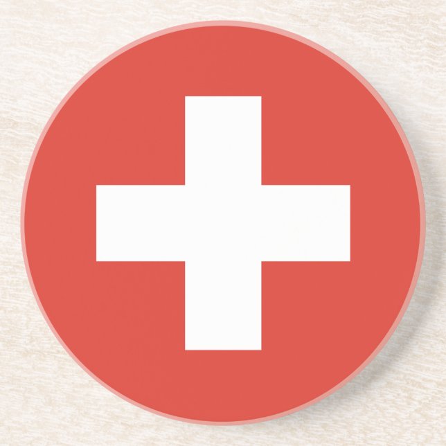 Switzerland Flag Getränkeuntersetzer (Vorne)