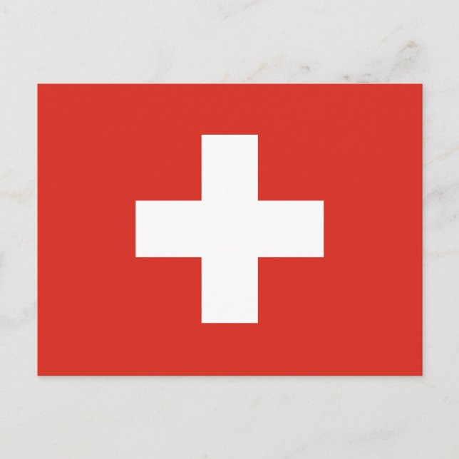 Switzerland Flag Postkarte (Vorderseite)