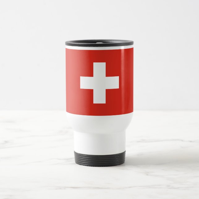 Switzerland Flag Reisebecher (Mittel)