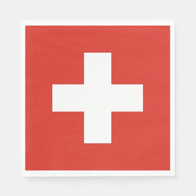 Switzerland Flag Serviette (Vorderseite)