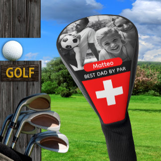 Switzerland Golf, Best Dad, Swiss Flag, Photo Golf Headcover