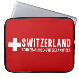 SWITZERLAND Notebook-Ärmel Laptopschutzhülle