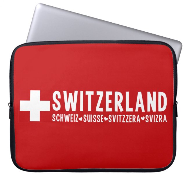 SWITZERLAND Notebook-Ärmel Laptopschutzhülle (Vorderseite)