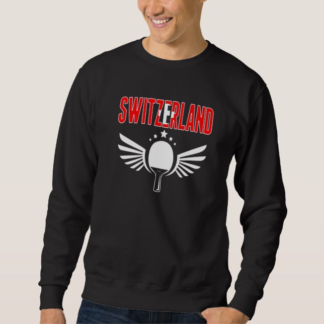 Switzerland Ping Pong   Swiss Table Tennis Support Sweatshirt (Vorderseite)