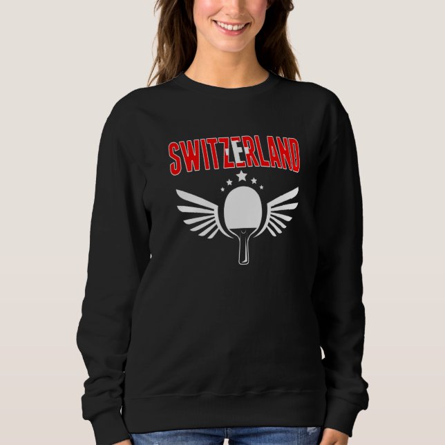 Switzerland Ping Pong   Swiss Table Tennis Support Sweatshirt (Vorderseite)