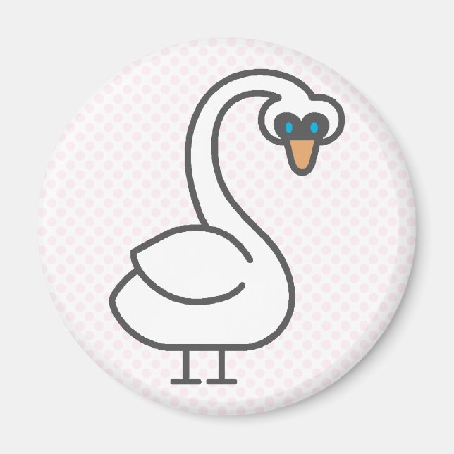 Swivvel Swan Magnet (Vorne)
