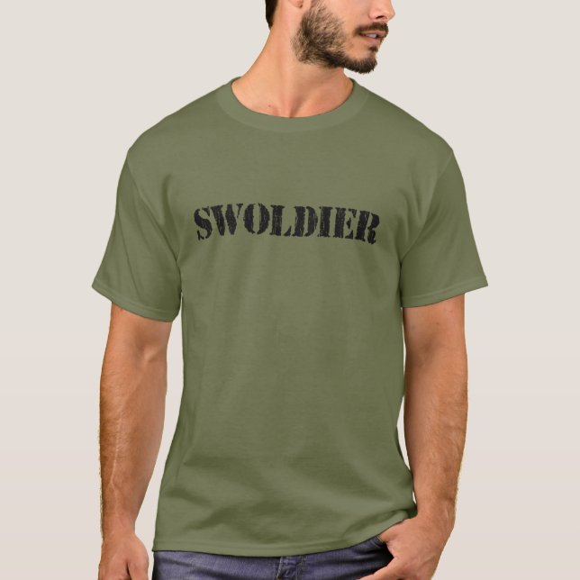 Swoldier Swole US Soldat T-Shirt (Vorderseite)