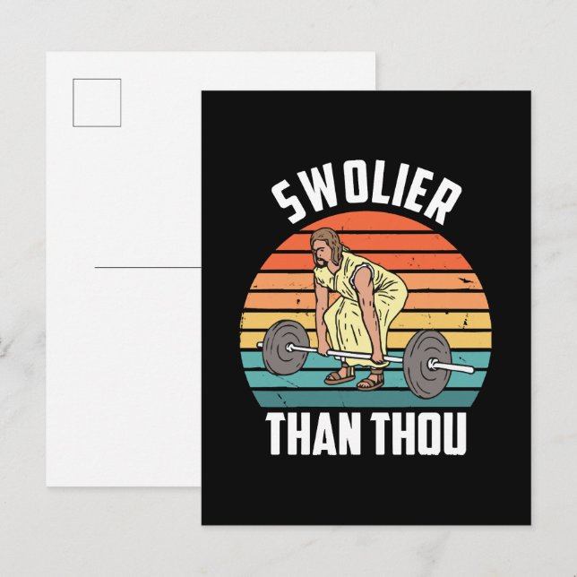 Swolier Than Einladungspostkarte (Vorne/Hinten)