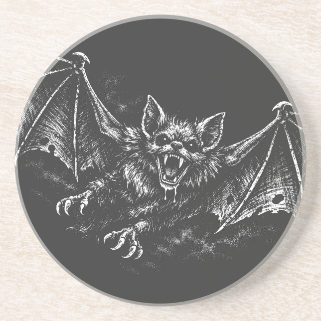 Swooping Bat - von BurnsInHell Getränkeuntersetzer (Vorne)