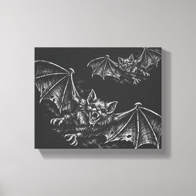 Swooping Bat - von BurnsInHell Leinwanddruck (Vorderseite)