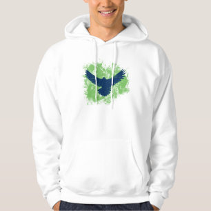 Swooping Seahawk Vogel für das Spiel Hoodie