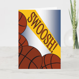 Swoosh! Basketball-Erfolgs-Glückwunsch Karte