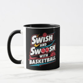 Swoosh mit Basketball, Sport Tasse