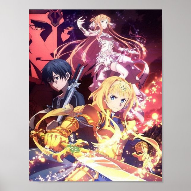 Sword Art Online Kirito Alice Asuna Poster (Vorne)