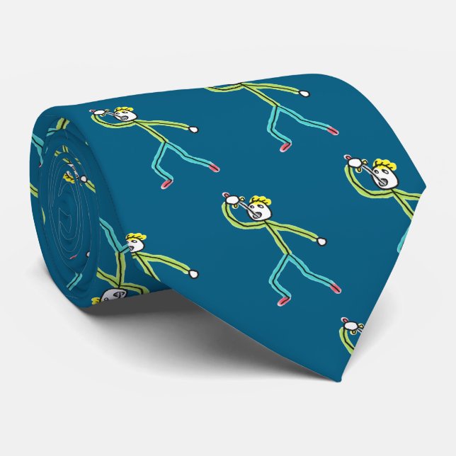 Sword Swallowing Stickman Krawatte (Gerollt)