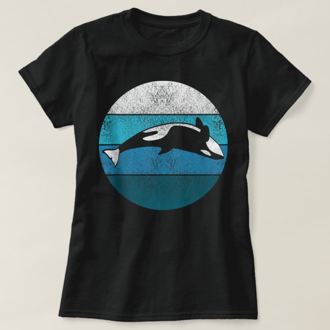 Sword Whale Killer Whale Retro Gift Sea Creatures  T-Shirt (Design vorne)
