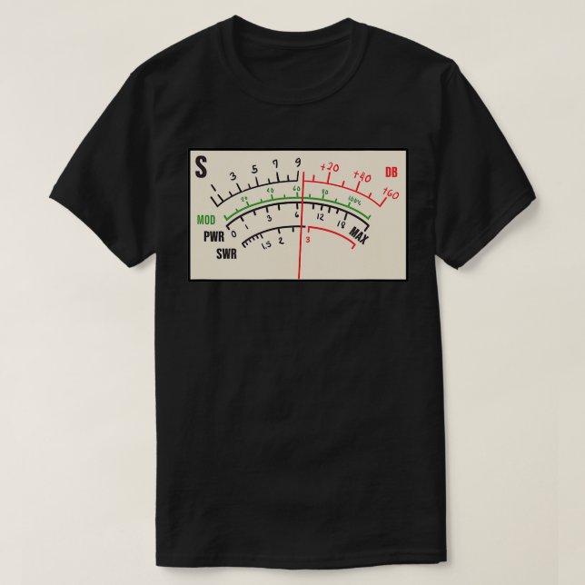 SWR Meter Amateur Radio Operator T-Shirt (Design vorne)