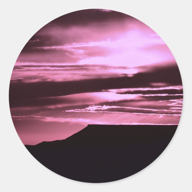 SWRoseMesaSunset Runder Aufkleber (Vorderseite)