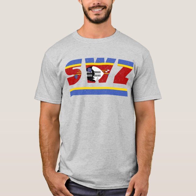 SWZ Swaziland Eswatini African ISO Code 3166 T-Shirt (Vorderseite)
