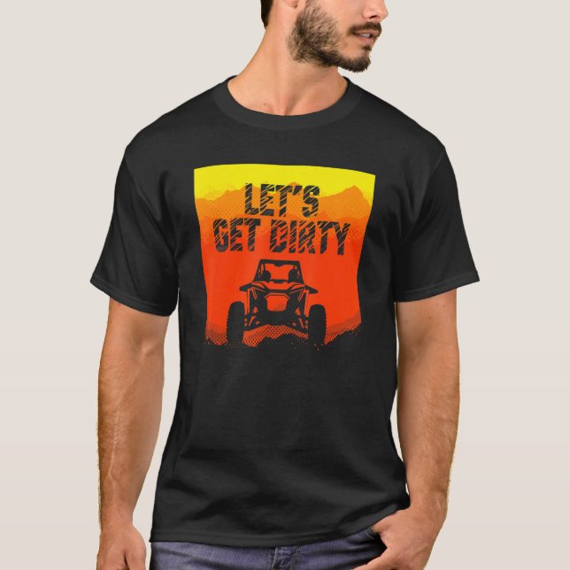 SxS Get Dirty Mountains Sunset T-Shirt (Vorderseite)