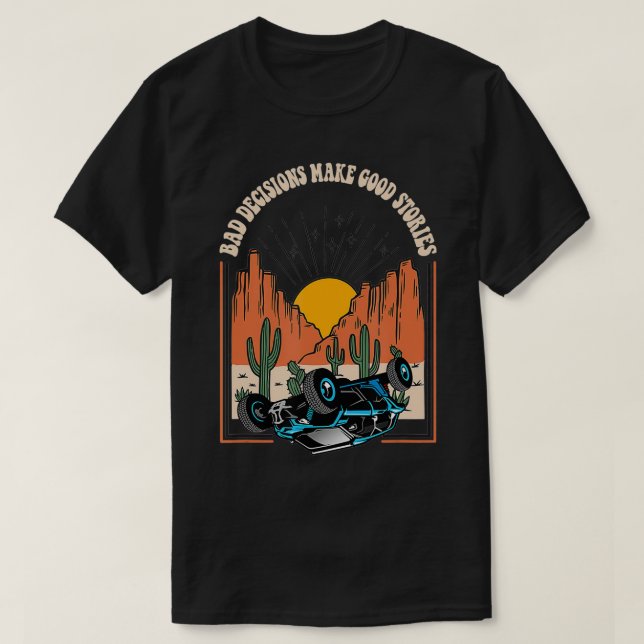 SXS UTV SEITE BY SEITE FUNNY OFF ROAD DESERT DUNES T-Shirt (Design vorne)