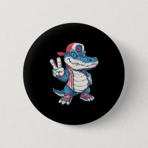 Sy-Alligator-Kostüm für Cartoon- und Caps-Liebhabe Button