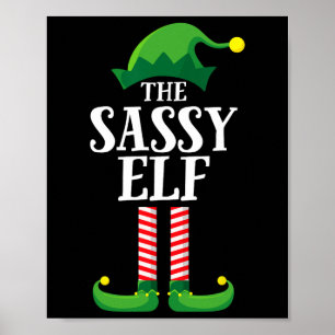 Sy Elf passende Familien-Gruppen-Weihnachtsfeier Poster