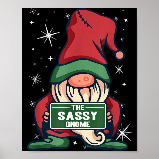 Sy Gnome Xmas Elf Matching Family Christmas Pajama Poster (Vorne)