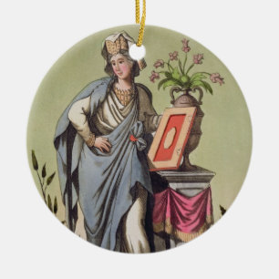 Sybil von Cumae, Nr. 16 von "antikem Rom", engrav Keramikornament
