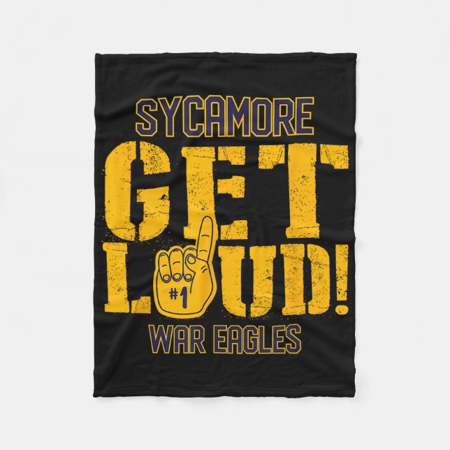 Sycamore High School Get Loud War Eagles Fleecedecke (Vorderseite)