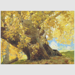 Sycamore in Autumn by Edgar Payne Seidenpapier