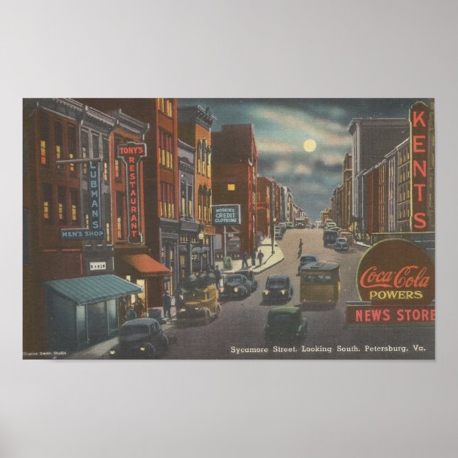 Sycamore Street PETERSBURG, VA 1940s Poster (Vorne)