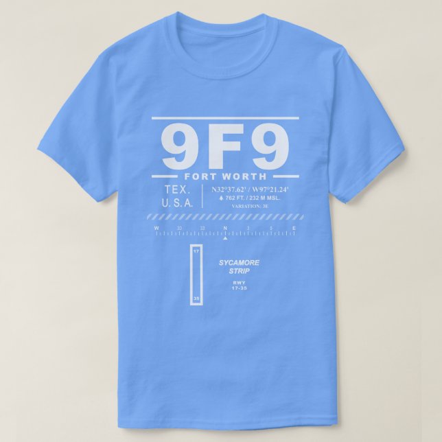 Sycamore Strip Airport 9F9 T - Shirt (Design vorne)