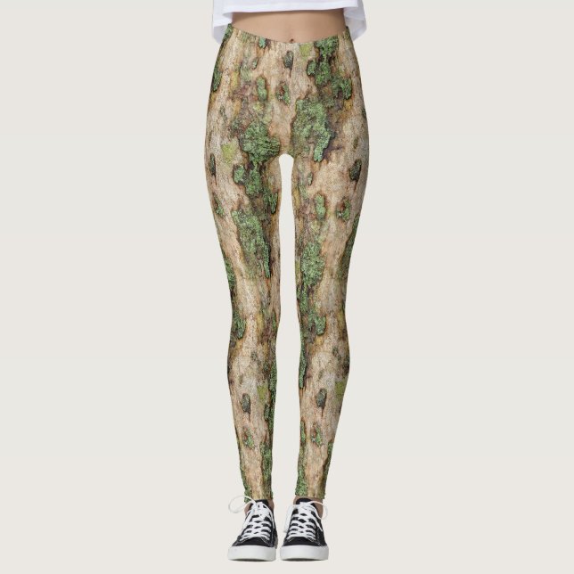 Sycamore Tree Bark Moss Lichen Leggings (Vorderseite)